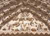 Burgos: Reich verziertes Tympanon des Sarmentalportals der Kathedrale