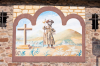 Columbrianos: Wandmalerei mit Pilger