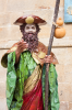 Santiago de Compostela: Straenknstler als Jakobus oder umgekehrt 