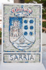 Sarria: Mosaik mit Stadtwappen