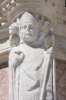Italien, Umbrien, Perugia: Brunnenfigur an der Fontana Maggiore