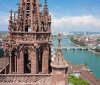 Basel: Blick auf den Georgsturm und den Rhein