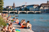 Basel: Badevergngen am Kleinbasler Rheinufer