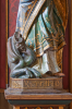Frankreich, Elsass, Epfig: Der Drache zu Fen der Heiligen Margaretha in der  Margaretenkapelle