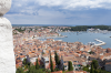 Kroatien, Istrien, Rovinj: Der Blick auf Altstadt und Sdhafen vom Kirchturm der Heiligen Euphemia
