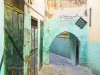 Malerische Gasse in der Altstadt von Moulay Idris, Marokko