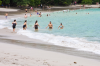 Costa Rica, Nationalpark Manuel Antonio: Einheimische beim Baden