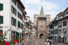 Basel: Das mittelalterliche Spalentor aus dem 14. Jahrhundert, eines der schnsten Stadttore der Schweiz 
