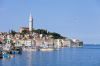 Kroatien, Istrien, Rovinj: Die Altstadt mit dem markanten Kirchturm von St. Eufemia