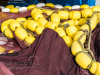 Ein Fischernetz im Hafen von Essaouira, Marokko