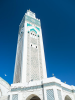 Das Minarett der Hassan-II.-Moschee, mit einer Höhe von 210 m eines der höchsten weltweit, Casablanca, Marokko
