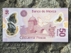 Eine Abbildung vom Aqudukt von Morelia auf der 50 Peso-Banknote, Mexiko