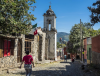 Kleine Dorfkirche in Malinalco im Tal von Toluca, Bundesstaat Mexico, Mexiko