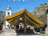 Kleine Dorfkirche in Malinalco im Tal von Toluca, Bundesstaat Mexico, Mexiko