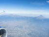 Blick aus dem Flugzeug von Mexiko City nach Oaxaca, Mexiko