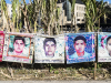 Mahnmal fr die 43 am 26.9.2014  ermordeten  Lehramtsstudenten, Mexico City, Mexiko