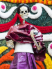 Frida Kahlo als Skelettdame im Frida-Kahlo-Museum in Coyoacn, Mexico City, Mexiko