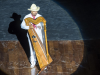 Ein Harfenspieler bei der Auffhrung des international bekannten Ballet Folklriko de Mexico im Nationaltheater, Mexico City, Mexiko