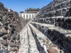 Die Überreste des Templo Mayor, eines der aztekischen Haupttempel im alten Tenochtitlan, Mexico City, Mexiko